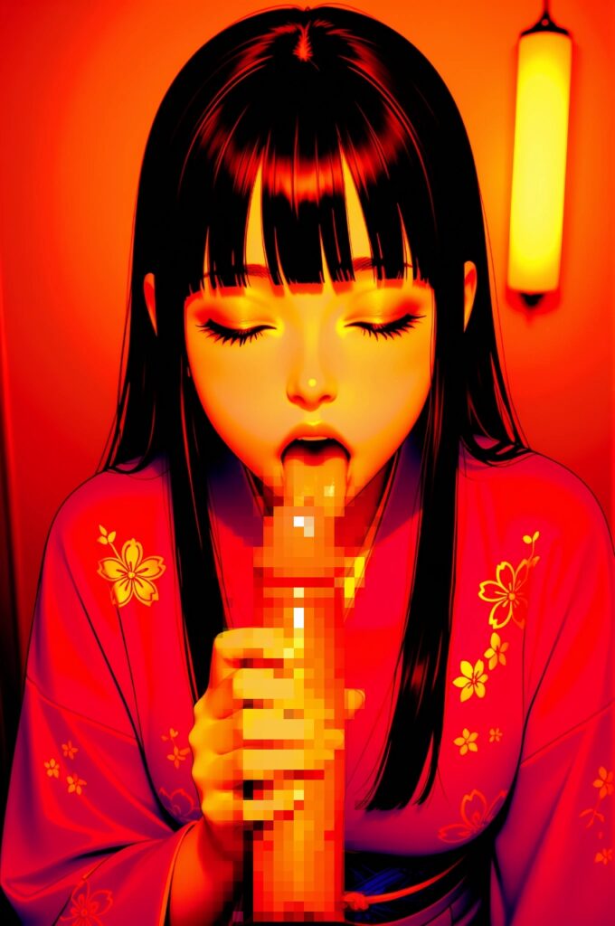 Kimono Girl's Blowjob